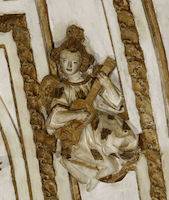 Ángel tañendo una guitarra. Cúpula del convento de la Merced (h. 1620-1629). Fotografía de Alex Cámara