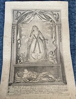 Grabado de Nuestra Señora de la Soledad y Entierro de Cristo (1788)