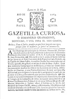 Gazetilla curiosa. Papel V. Lunes 7 de mayo. Año 1764
