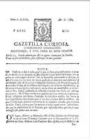 Gacetilla curiosa o Semanero granadino/em> del 2 de julio de 1764 (papel XIII)