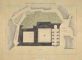 Plano del convento de la Merced y sus alrededores (1901)