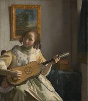 Mujer tocando la guitarra. Johannes Vermeer (c. 1671)