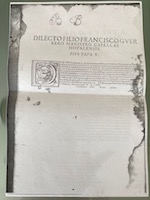 Carta del papa Pío V. Liber primus missarum (París, 1565). [E-TE 01-002]