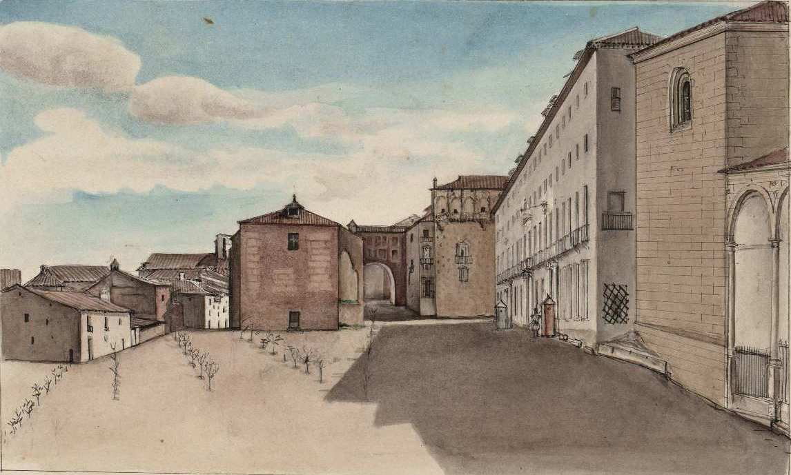 Ábside y arco de la iglesia de Santiago. Sandalio de Sancha (1841)