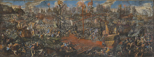 Batalla de Lepanto. Andrea Vicentino (1580)