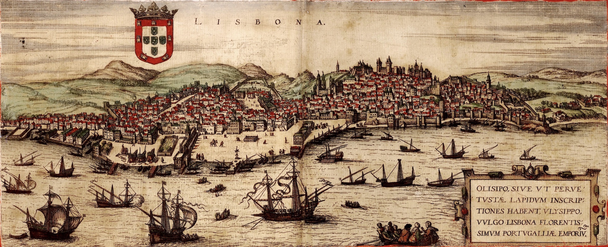 Puerto de Lisboa. <em>Civitatis orbis terrarum</em> (1572)