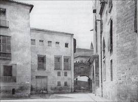 Palacio arzobispal Valencia. Foto antigua antes de su destrucción y reconstrucción.