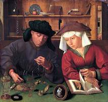 El cambista y su mujer . Quentin Matsys (1514)