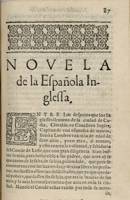 La española inglesa en Novelas ejemplares. Miguel de Cervantes (Madrid, Juan de la Cuesta, 1613)