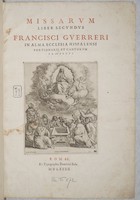 Portada. Missarum liber secundus (Roma 1582). Francisco Guerrero