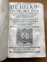 Francisco Guerrero. El viaje de Jerusalén. Barcelona: Gabriel Graells y Giraldo Dotil, 1596 (portada)