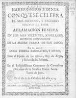 Harmoniosos himnos . Zaragoza: Diego Larumbe, 1713