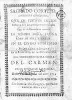 Sagrado cortejo. Zaragoza: Pedro Carreras, 1713
