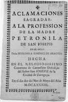 Aclamaciones sagradas. Zaragoza: s.n, 1683