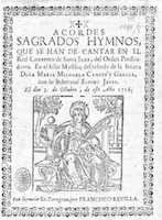 Acordes sagrados himnos. Zaragoza: Francisco Revilla, 1718