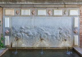 Sonidos en el pilar de los delfines del jardín del Adarve. Grabación de iesalbayzin