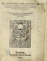 Luis Venegas de Henestrosa. Libro de cifra nueva para tecla, arpa y vihuela (Alcalá de Henares, Juan de Brocar, 1557)