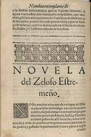 Miguel de Cervantes. El celoso extremeño en Novelas ejemplares. (Madrid, Juan de la Cuesta, 1613)