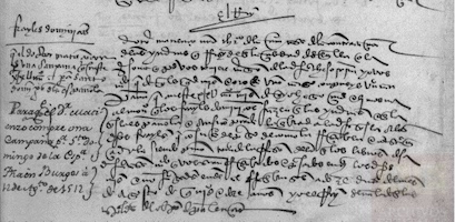 Campana para el convento de Santo Domingo en la Española. A.G.I., Indiferentes, 419,L.4, fol. 6r